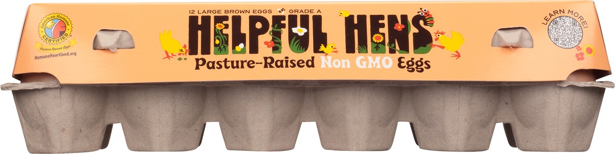 slide 8 of 13, Helpful Hens Large Pasture-Raised Brown Eggs 12 ea, 12 ct