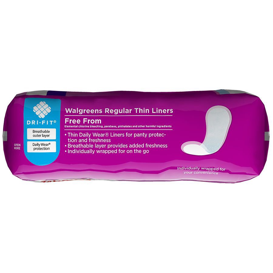 slide 5 of 5, Walgreens Regular Thin Liners Unscented, 120 ct