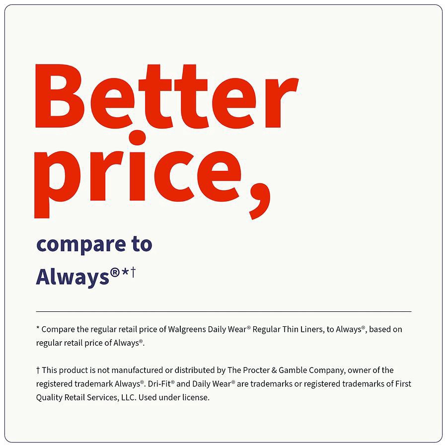 slide 3 of 5, Walgreens Regular Thin Liners Unscented, 120 ct