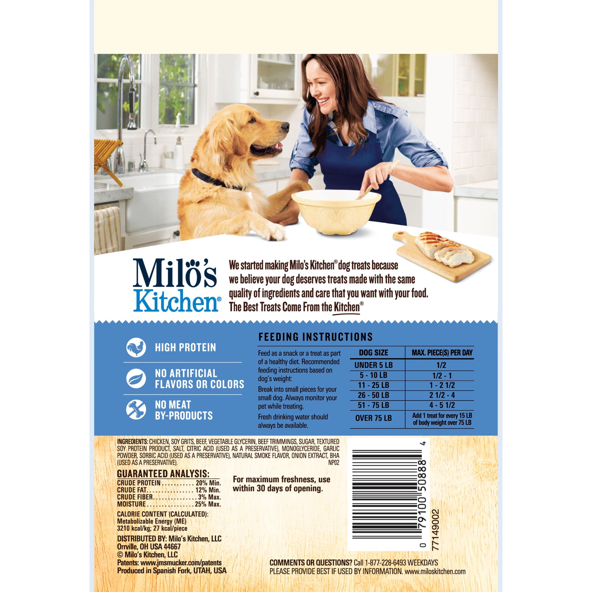 slide 3 of 5, Milo's Kitchen Chicken Meatballs Dog Treats, 3-Ounce, 3 oz