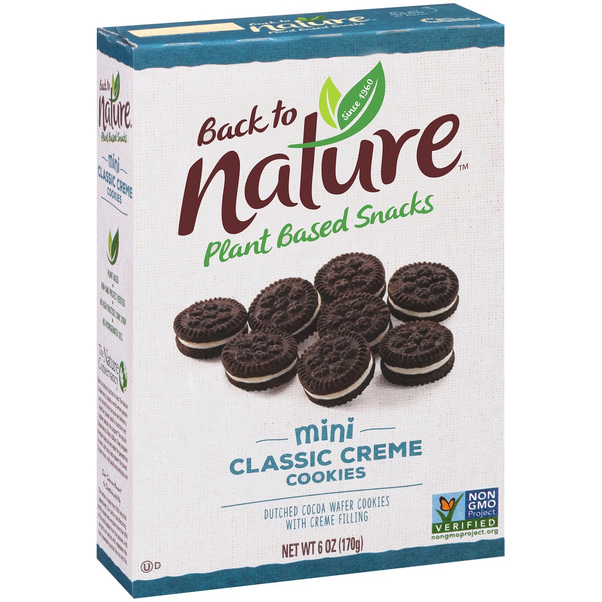 slide 2 of 9, Back to Nature™ Plant Based Snacks Mini Classic Creme Cookies 6 oz. Box, 6 oz