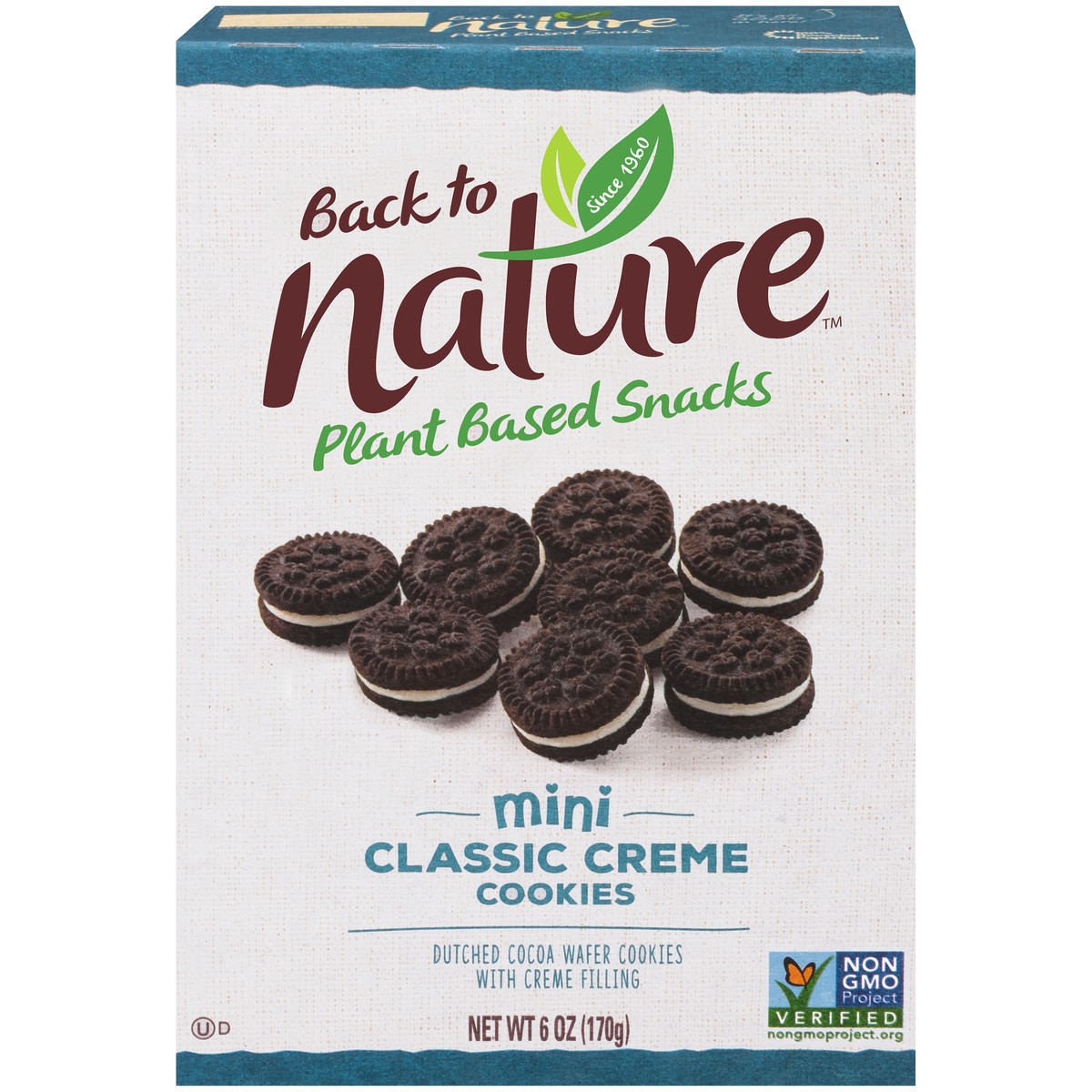 slide 1 of 9, Back to Nature™ Plant Based Snacks Mini Classic Creme Cookies 6 oz. Box, 6 oz