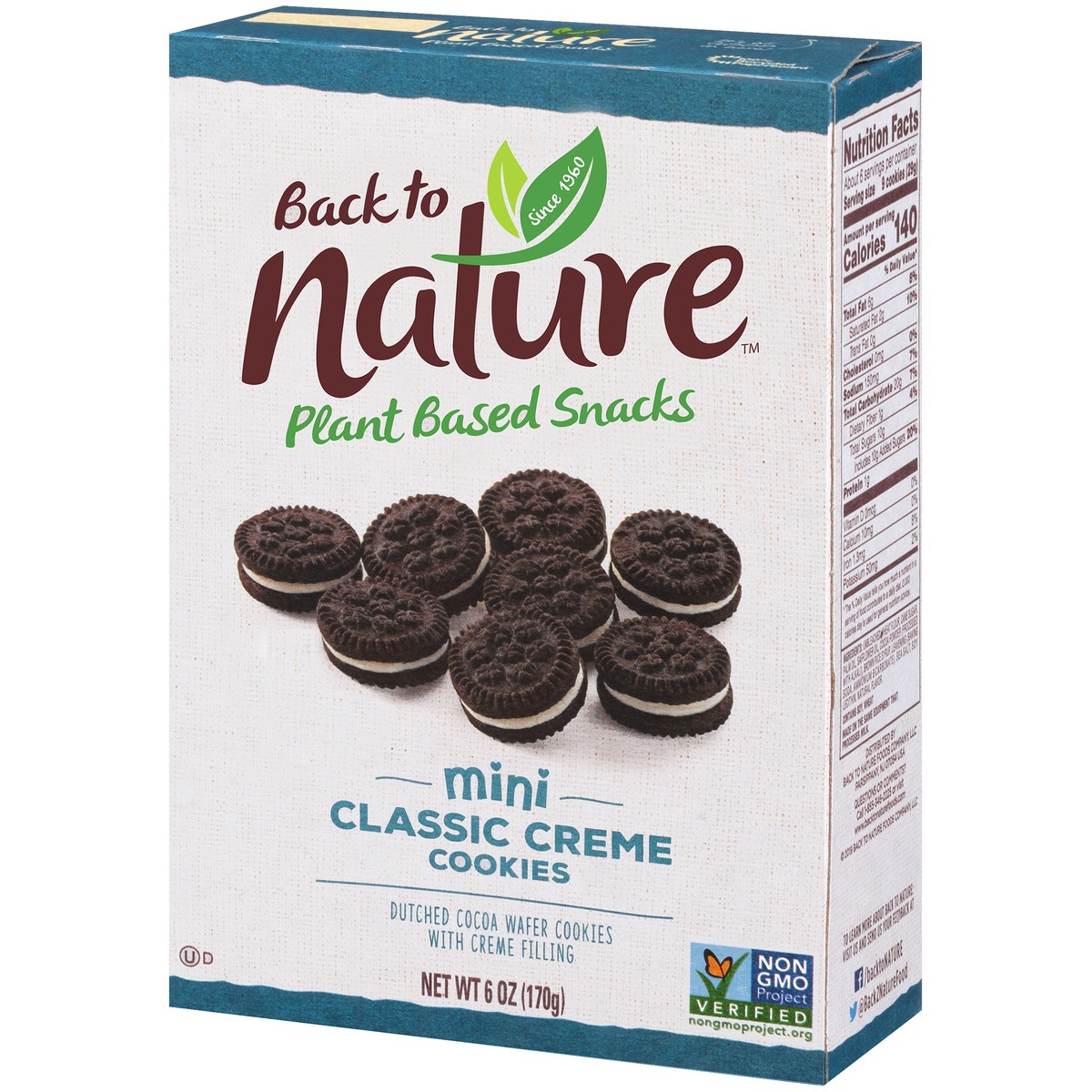 slide 3 of 9, Back to Nature™ Plant Based Snacks Mini Classic Creme Cookies 6 oz. Box, 6 oz