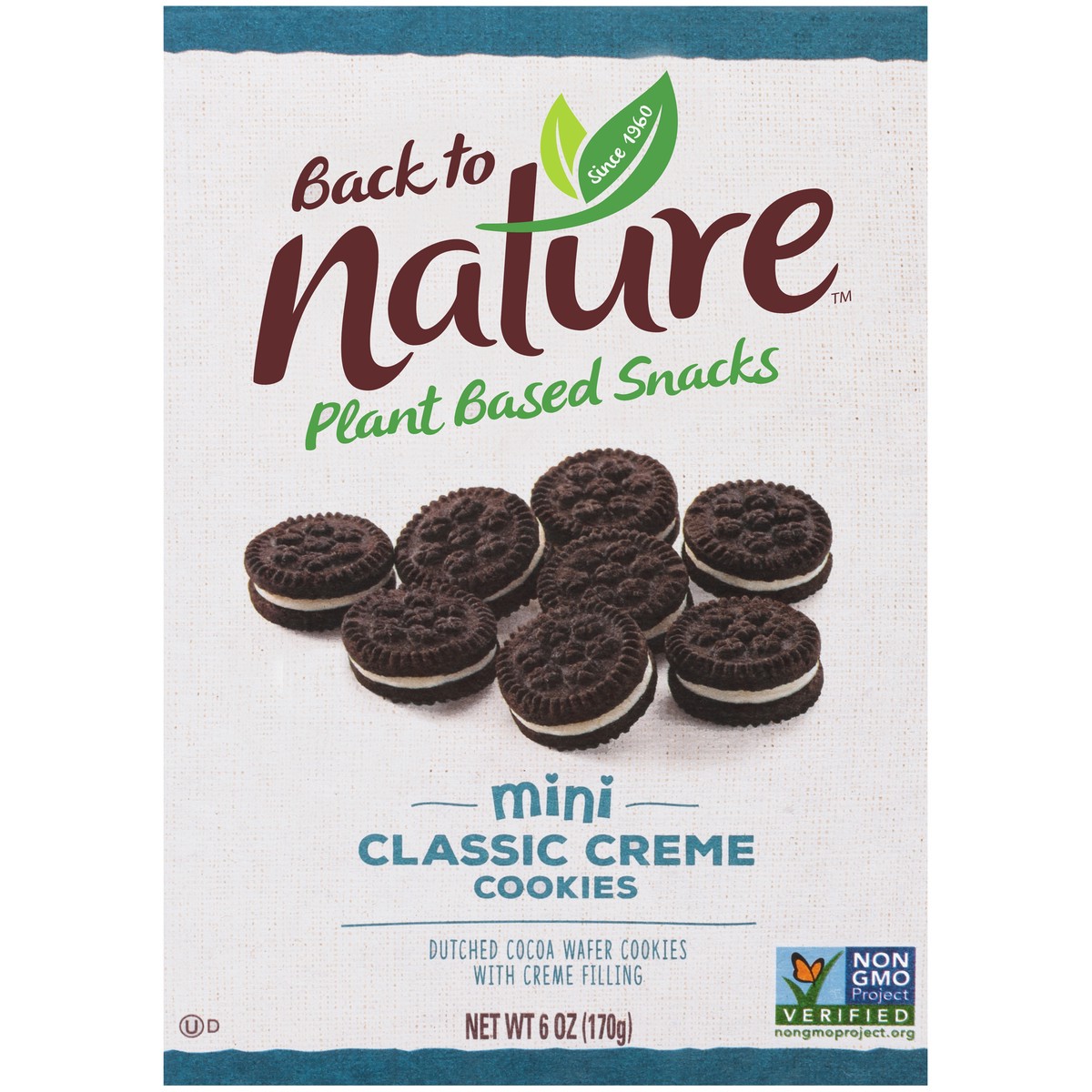 slide 6 of 9, Back to Nature™ Plant Based Snacks Mini Classic Creme Cookies 6 oz. Box, 6 oz