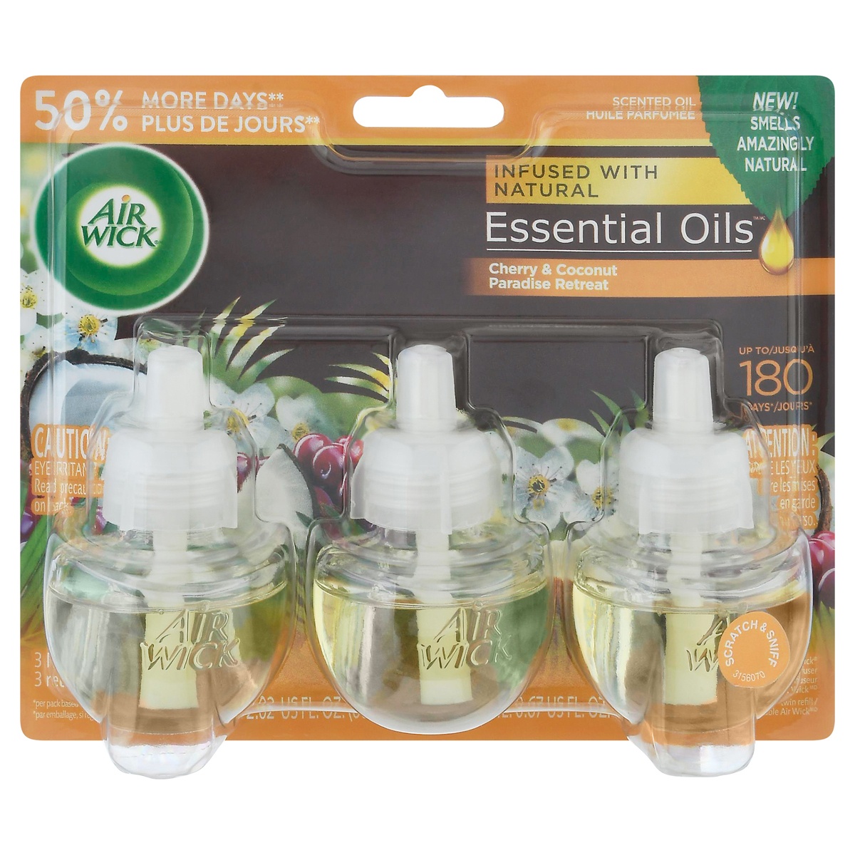 slide 1 of 1, Air Wick Scented Oil Triple Refill Life Scent Paradise Retreat, 3 ct; 2.01 fl oz