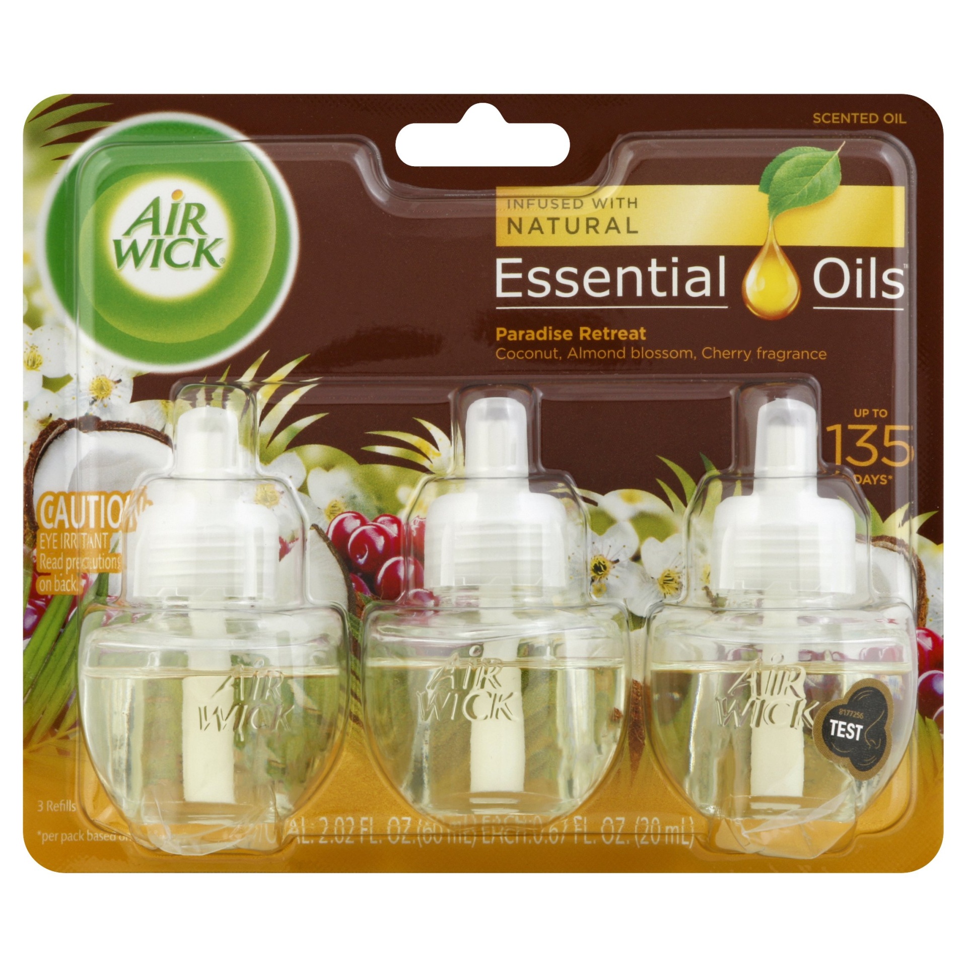 slide 1 of 2, Air Wick Scented Oil Triple Refill Life Scent Paradise Retreat, 3 ct; 2.01 fl oz