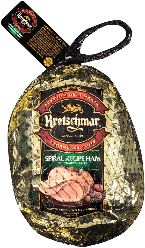 slide 1 of 1, Kretschmar Spiral Recipe Ham, per lb