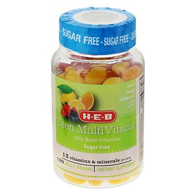 slide 1 of 1, H-E-B Teen Multi Vitamin Sugar Free Jelly Bean, 120 ct