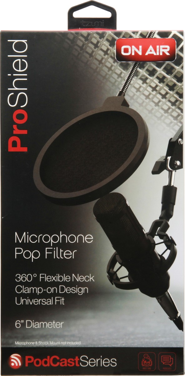 slide 3 of 10, Tzumi ProShield 6 Inch Diameter Microphone Pop Filter 1 ea, 1 ct