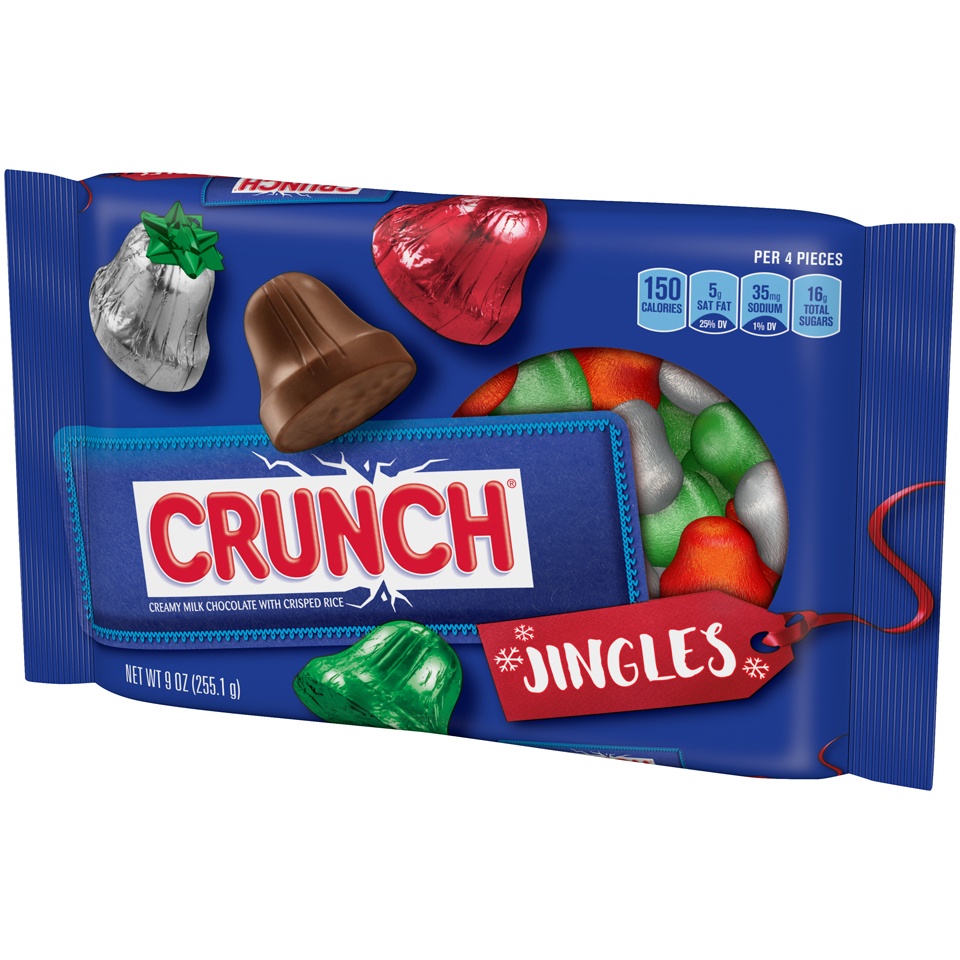 slide 3 of 8, Crunch Christmas Jingle Bell Chocolates, 10 oz