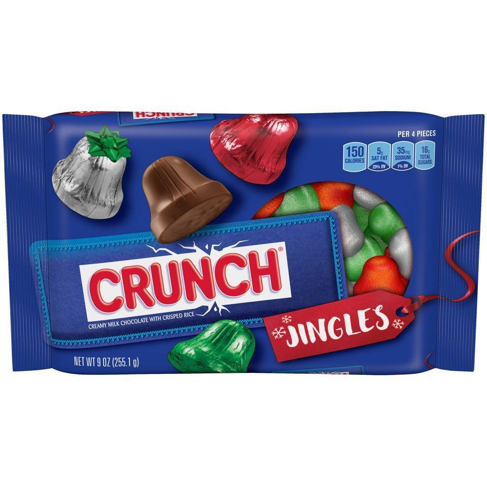 slide 1 of 8, Crunch Christmas Jingle Bell Chocolates, 10 oz