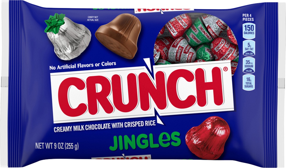 slide 8 of 10, Crunch Christmas Jingle Bell Chocolates, 10 oz