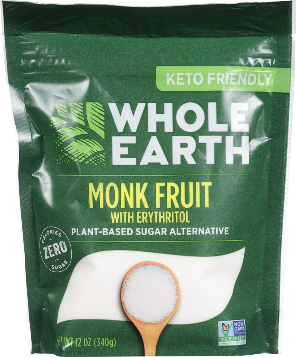 slide 7 of 13, Whole Earth Sweetener Co. Monk Fruit with Erythritol Plant-Based Sugar Alternative 12 oz, 12 oz