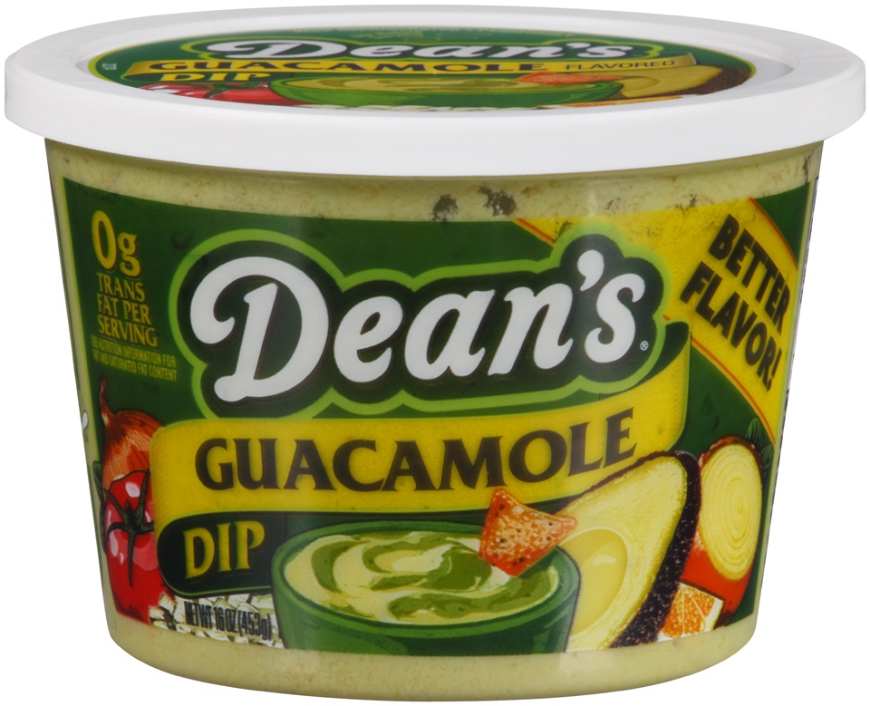 slide 1 of 1, Dean's Zesty Guacamole Flavored Dip, 16 oz