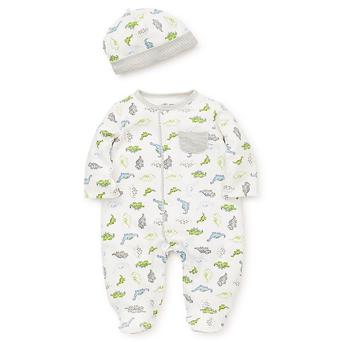 slide 1 of 1, Little Me Preemie Dino Footie and Hat Set, 1 ct