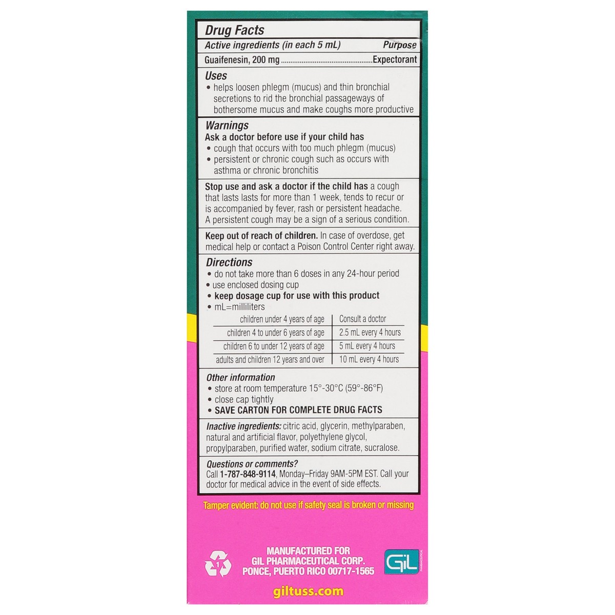 slide 13 of 15, Giltuss Ex Expectorant Children 4 O, 1 ct