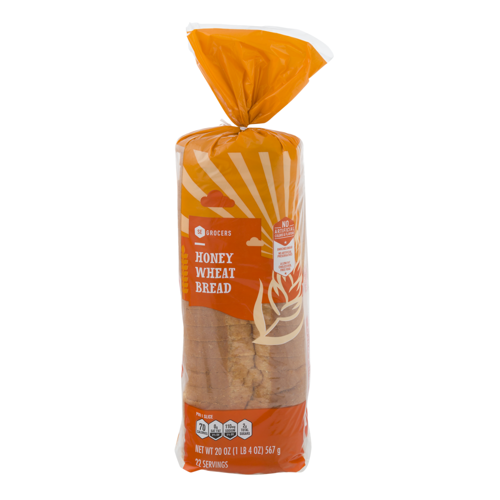 slide 1 of 1, SE Grocers Wheat Bread Honey, 20 oz