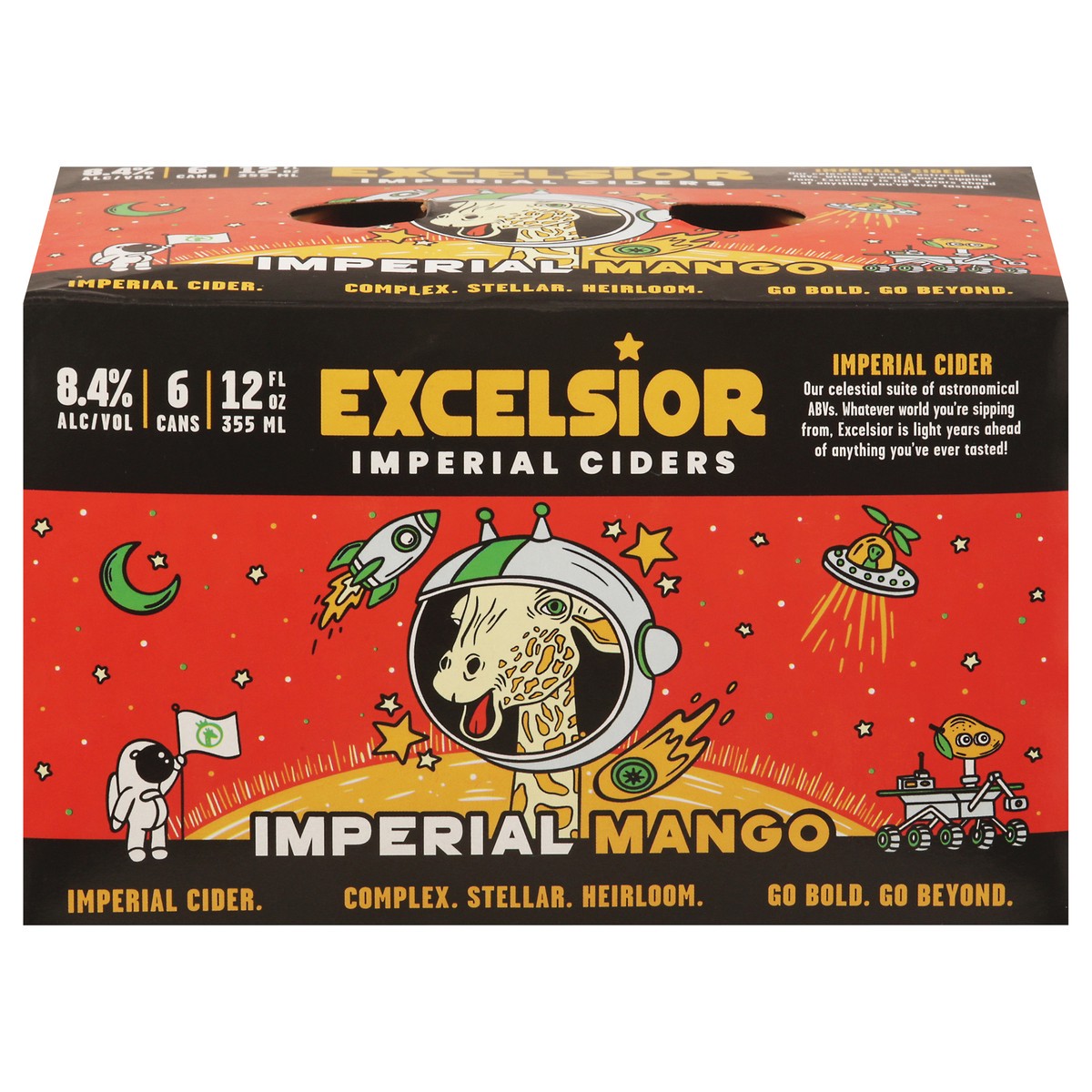 slide 1 of 8, Excelsior Mango Imperial Cider 6 - 12 fl oz Cans, 6 ct