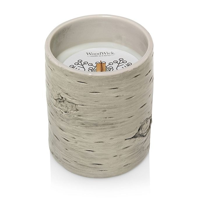 slide 1 of 1, Woodwick Snowberry Birch Ceramic Candle, 1 ct