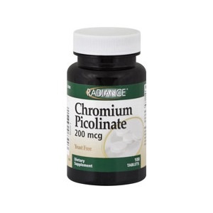 slide 1 of 1, Radiance Chromium Picolinate Tablets 200 Mcg, 100 ct