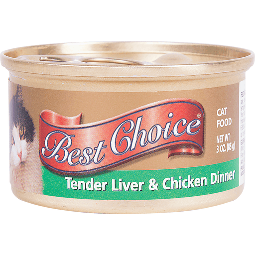 slide 1 of 1, Best Choice Liver Chicken Dinner Canned Cat Food, 3 oz