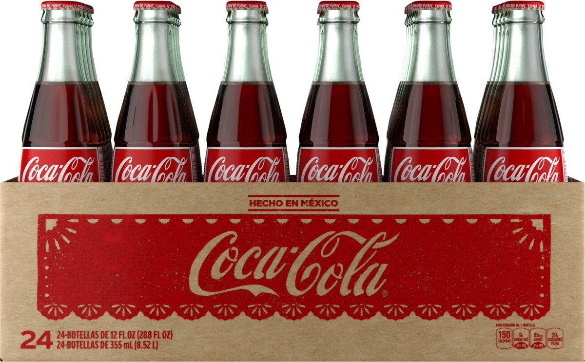 slide 8 of 9, Coca-Cola Mexico Glass Bottles, 355 mL, 24 Pack, 24 ct
