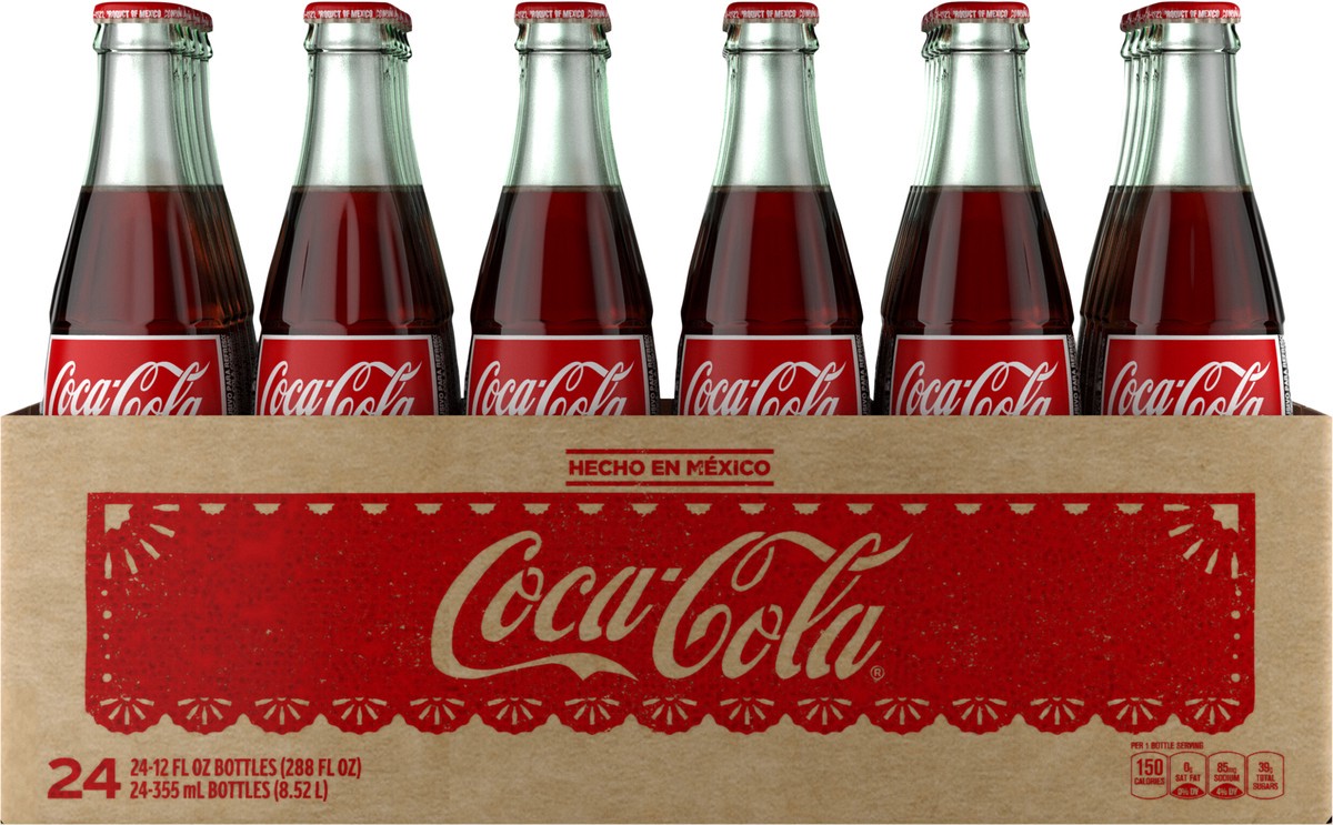 slide 9 of 9, Coca-Cola Mexico Glass Bottles, 355 mL, 24 Pack, 24 ct