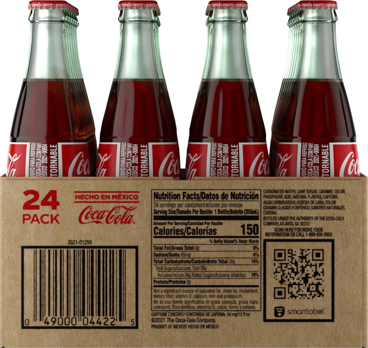 slide 2 of 9, Coca-Cola Mexico Glass Bottles, 355 mL, 24 Pack, 24 ct