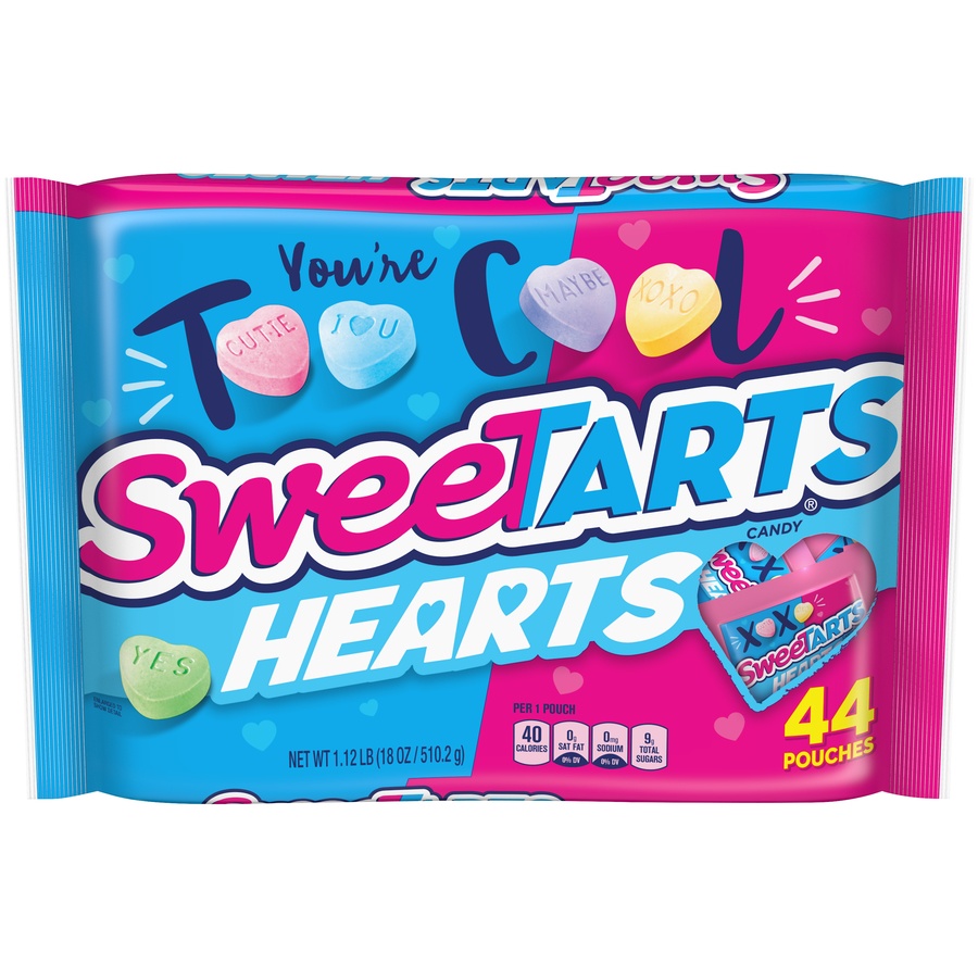 slide 1 of 1, SweeTARTS Hearts Valentine's Exchange, 44 ct