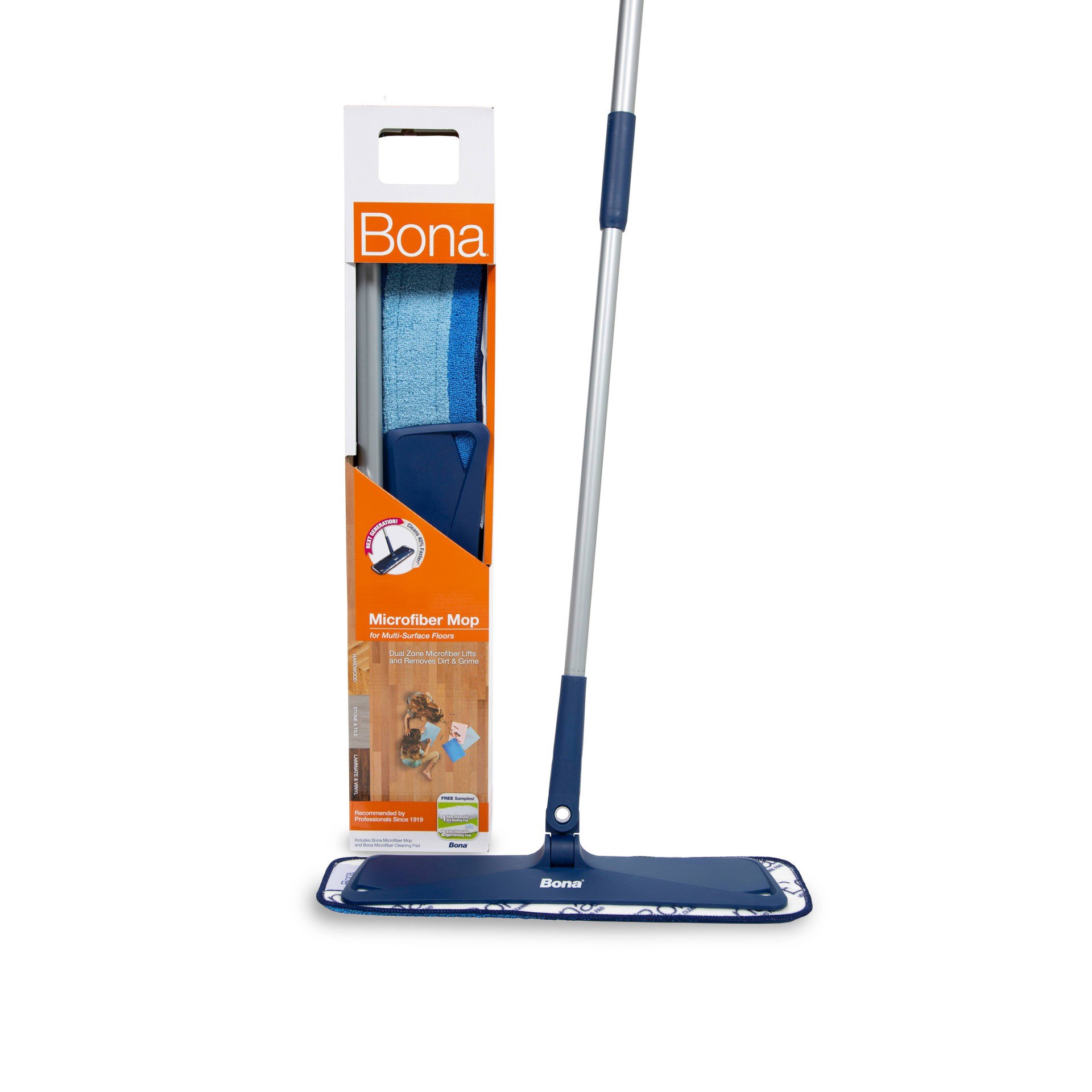 slide 1 of 9, Bona Microfiber Floor Mop, 1 ct