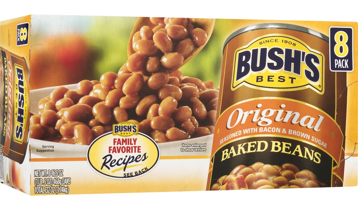 slide 10 of 10, Bush's Best Original Baked Beans 8 - 16.5 oz Cans, 8 ct