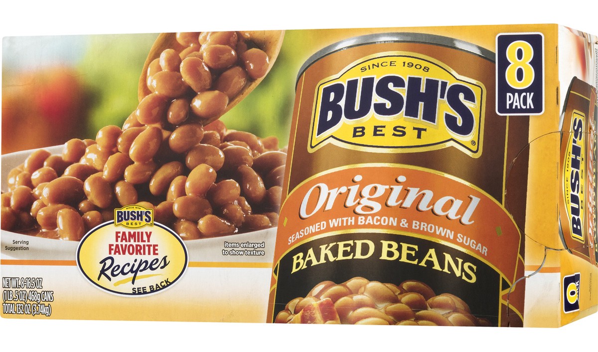 slide 9 of 10, Bush's Best Original Baked Beans 8 - 16.5 oz Cans, 8 ct