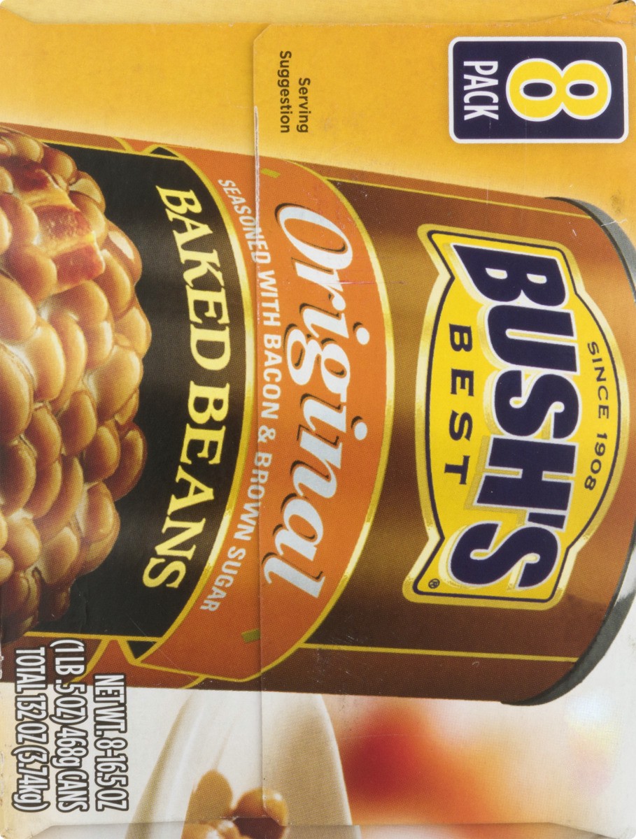 slide 8 of 10, Bush's Best Original Baked Beans 8 - 16.5 oz Cans, 8 ct