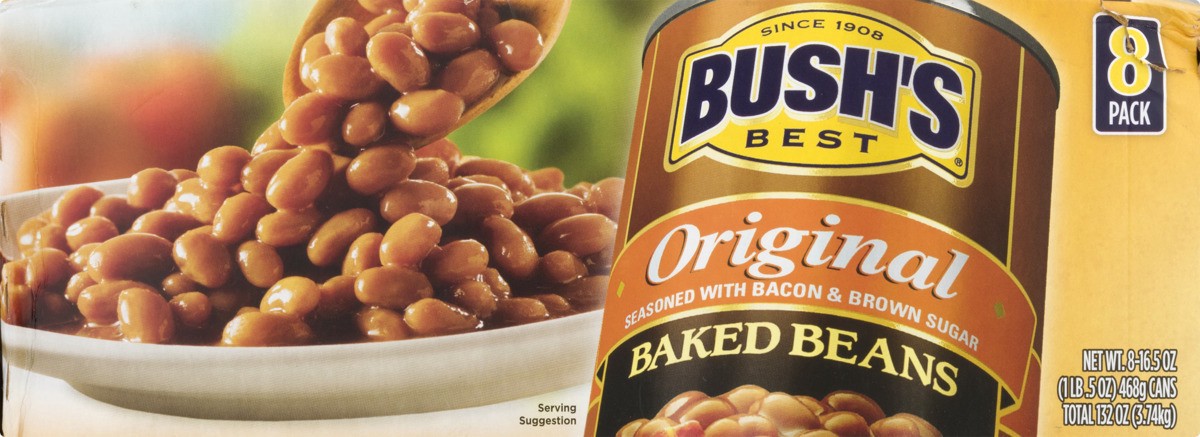 slide 4 of 10, Bush's Best Original Baked Beans 8 - 16.5 oz Cans, 8 ct