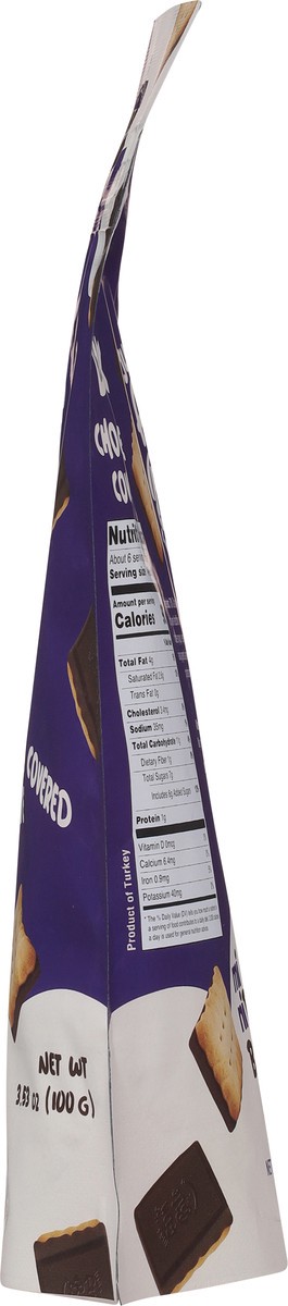 slide 6 of 13, Just the Fun Bite Mini Dark Chocolate Covered Butter Biscuits 3.53 oz, 3.53 oz