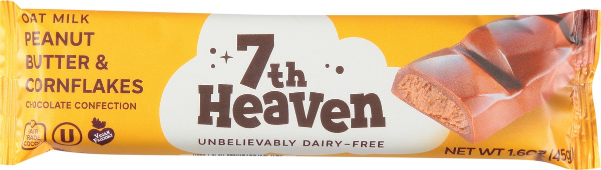 slide 10 of 13, 7th Heaven Oat Milk Peanut Butter & Cornflakes Chocolate Confection 1.6 oz, 1.6 oz