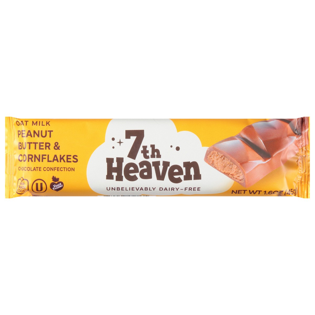 slide 7 of 13, 7th Heaven Oat Milk Peanut Butter & Cornflakes Chocolate Confection 1.6 oz, 1.6 oz