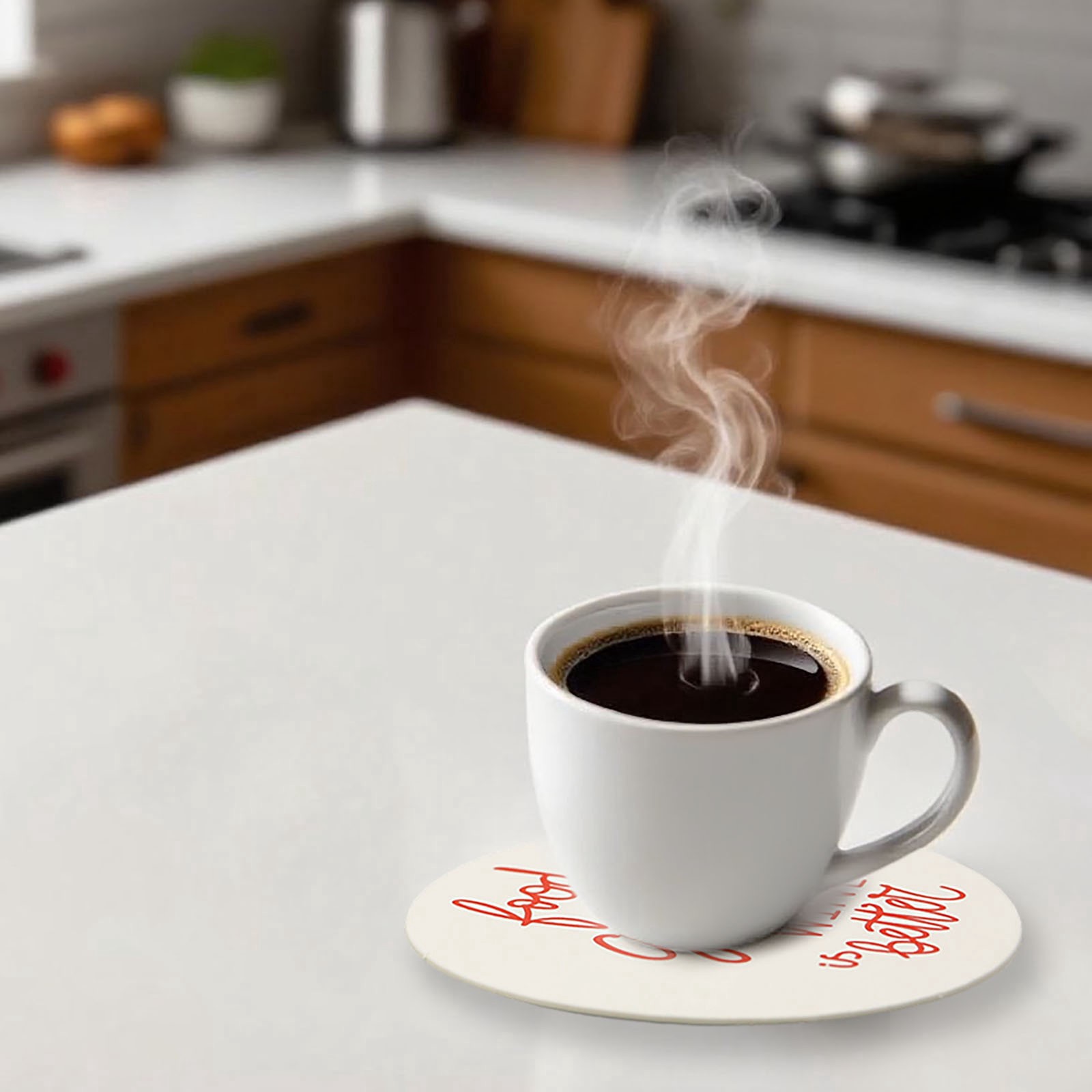 slide 2 of 4, 4" Wine Paper Coaster Set By Fab Finds, 4 in