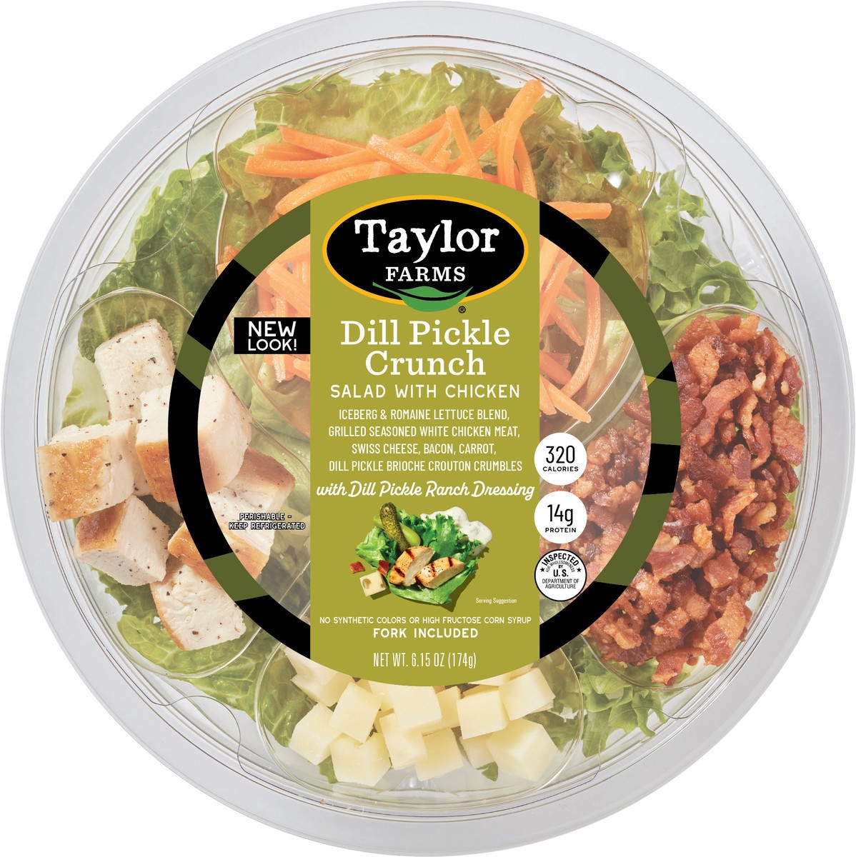 slide 4 of 6, Taylor Farms Dill Pickle Crunch Salad with Chicken 6.15 oz, 6.15 oz