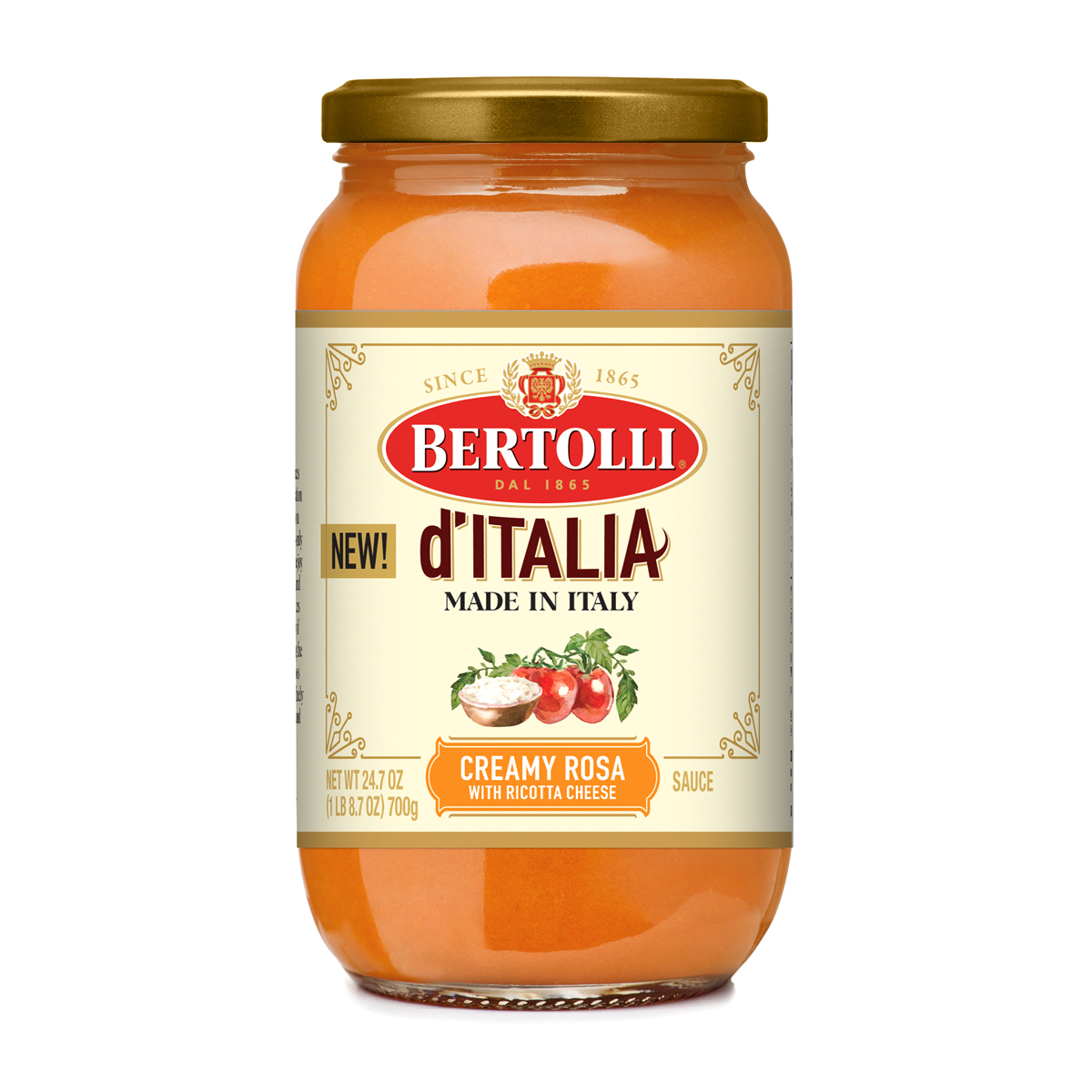 slide 1 of 1, Bertolli d'Italia Creamy Rosa Pasta Sauce, 24 oz