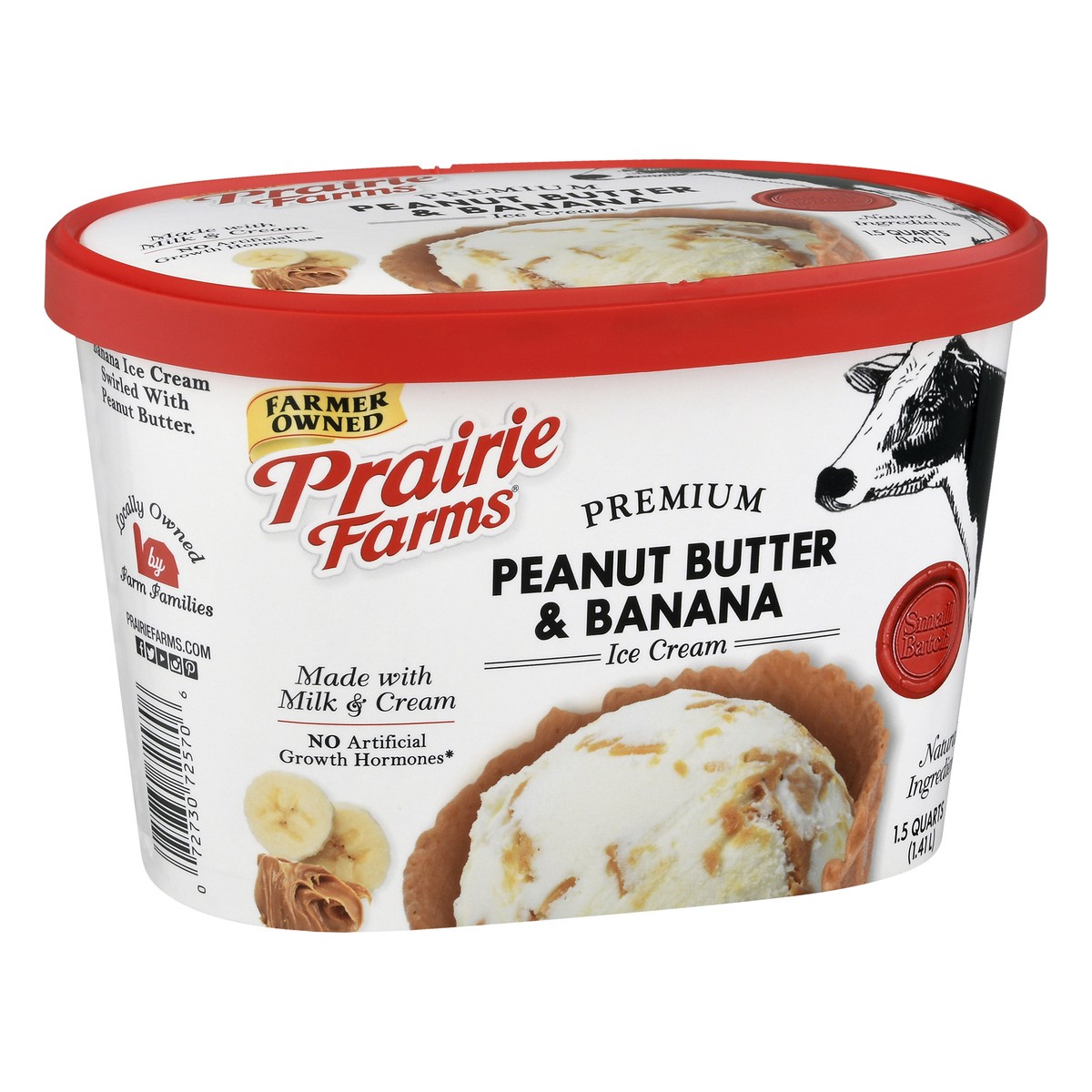 slide 2 of 9, Prairie Farms Premium Peanut Butter & Banana Ice Cream 1.5 qt, 1.5 qt