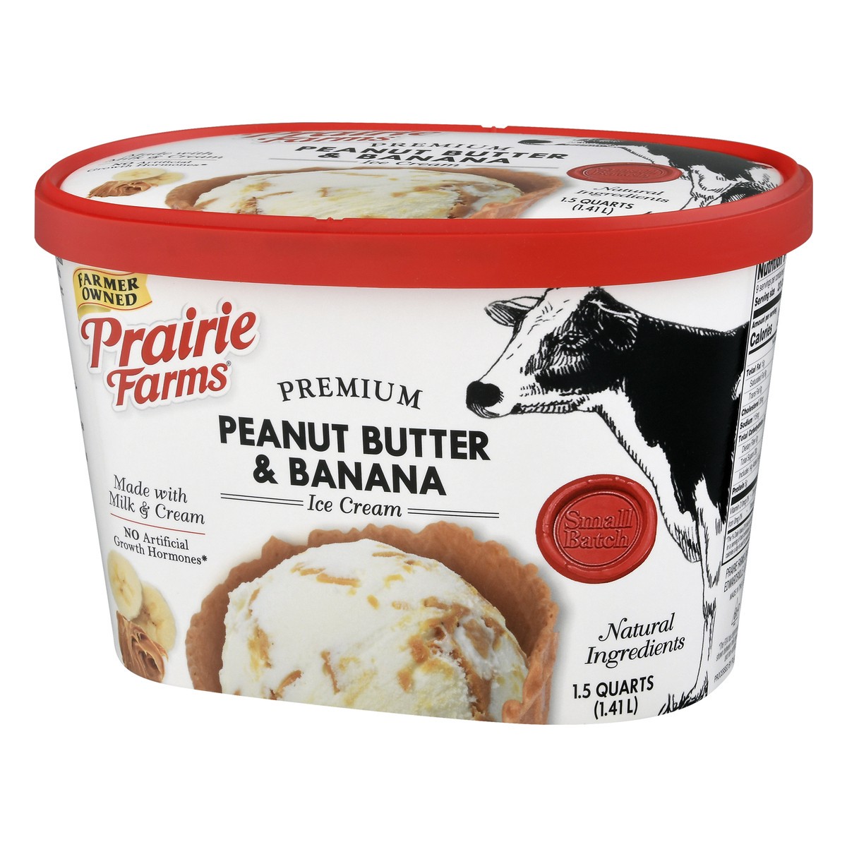 slide 3 of 9, Prairie Farms Premium Peanut Butter & Banana Ice Cream 1.5 qt, 1.5 qt