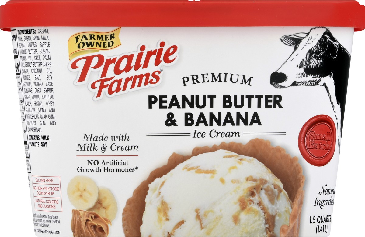 slide 5 of 9, Prairie Farms Premium Peanut Butter & Banana Ice Cream 1.5 qt, 1.5 qt