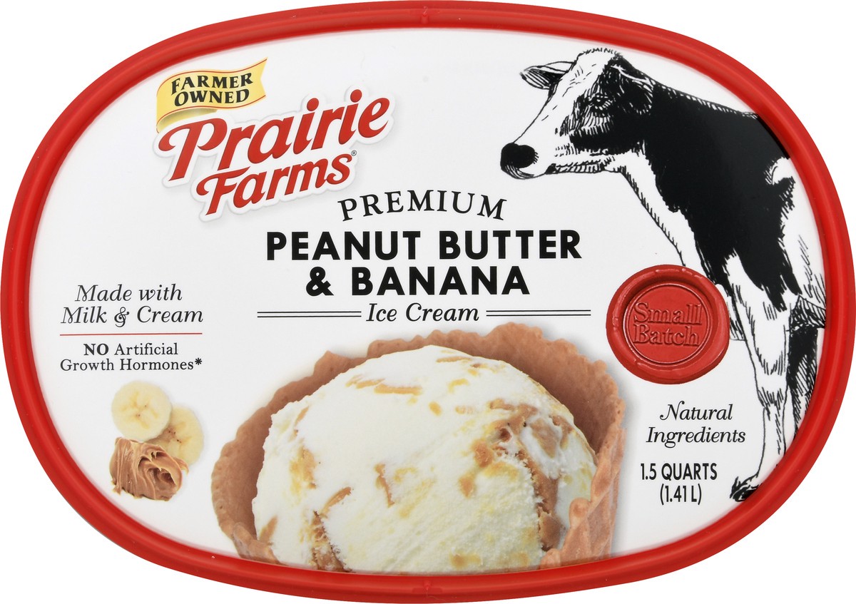 slide 4 of 9, Prairie Farms Premium Peanut Butter & Banana Ice Cream 1.5 qt, 1.5 qt