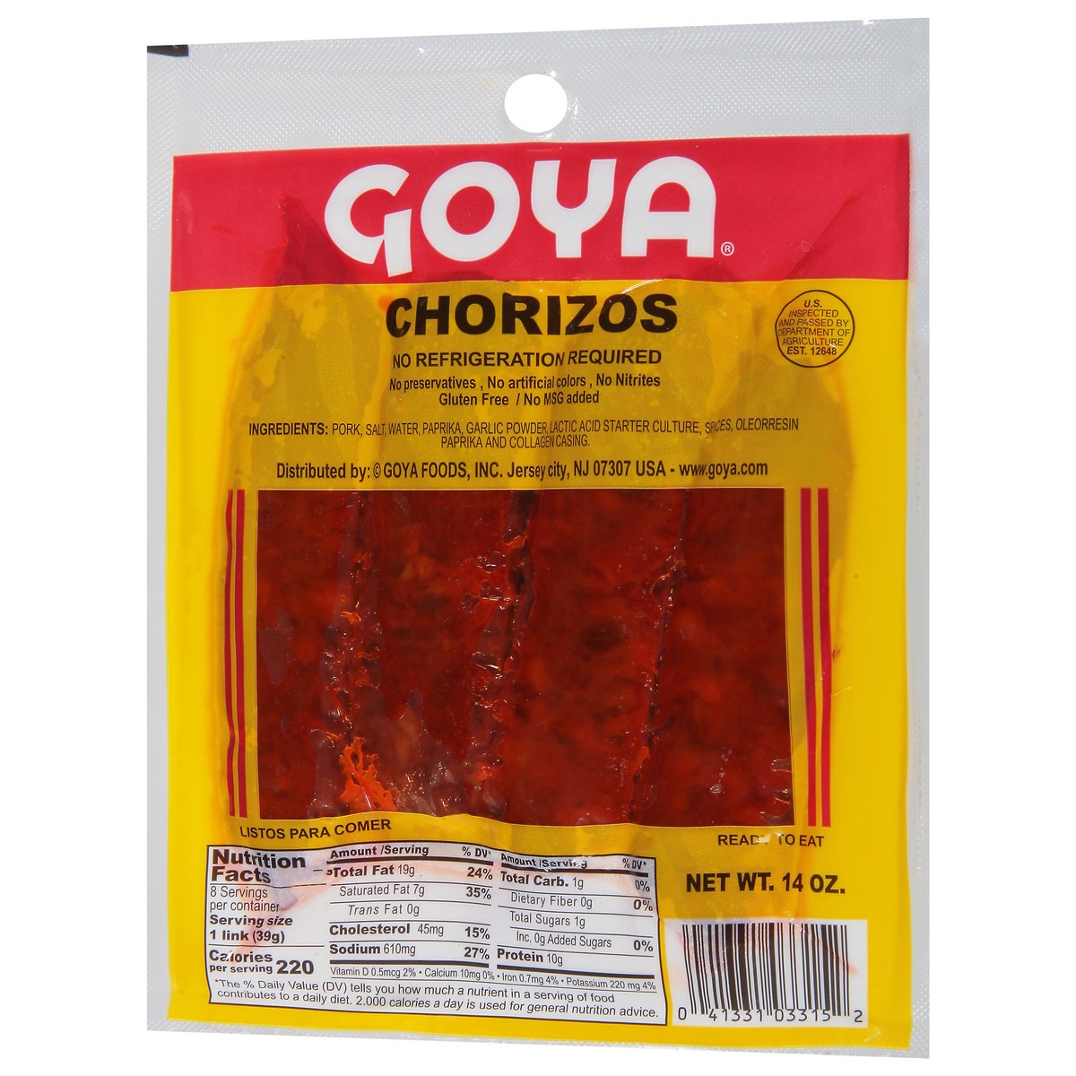slide 7 of 11, Goya Chorizos 14 oz, 14 oz