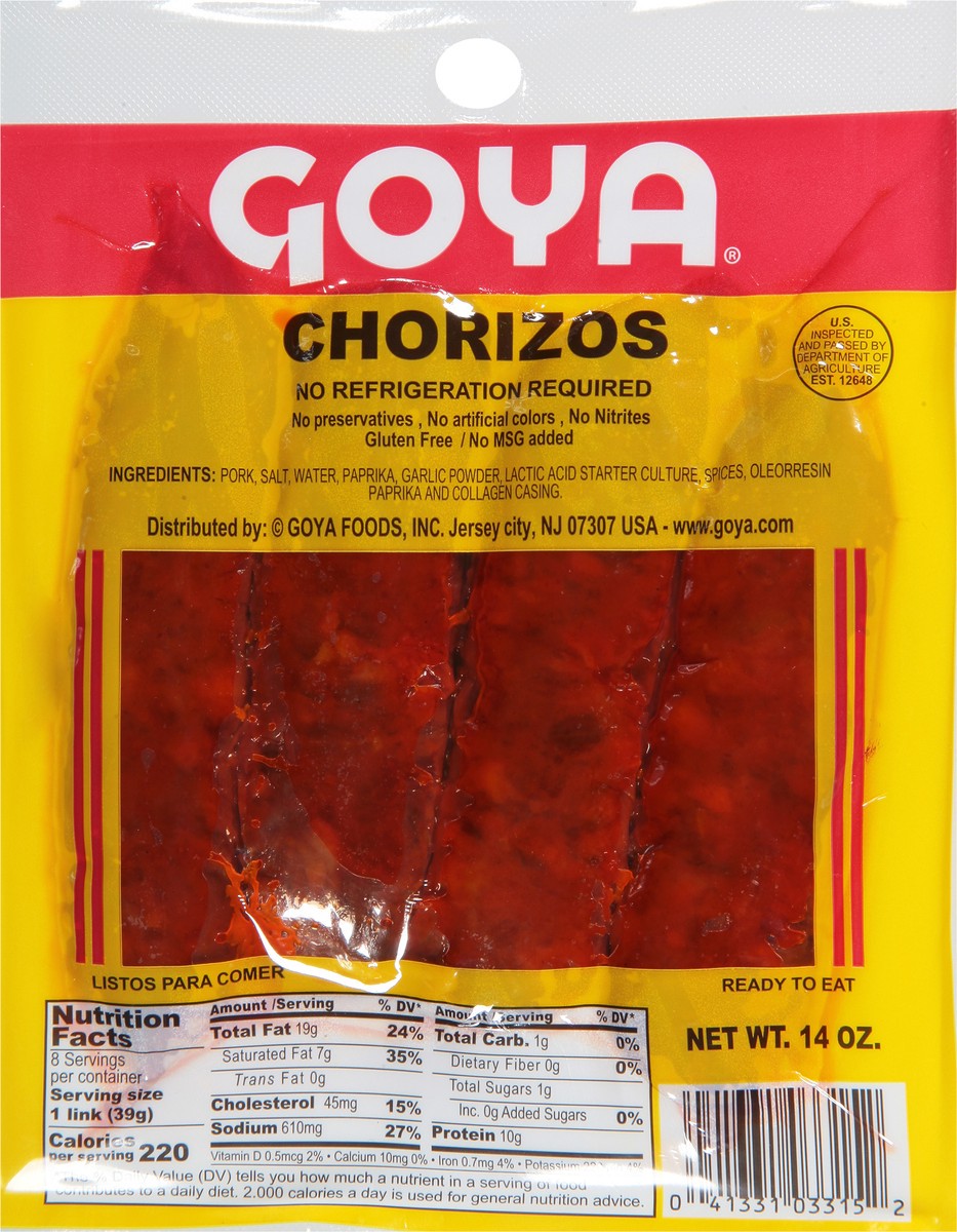 slide 3 of 11, Goya Chorizos 14 oz, 14 oz