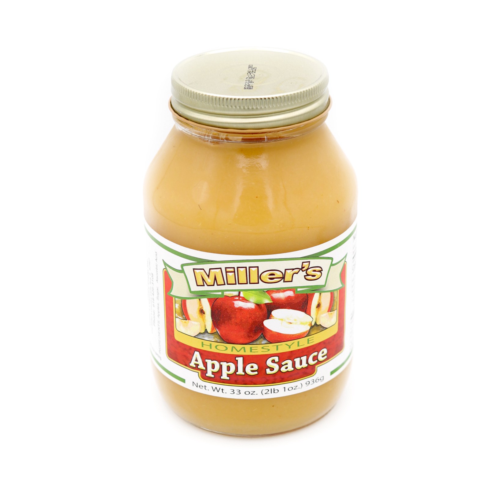 slide 1 of 1, Miller's Sweet Applesauce, 32 oz