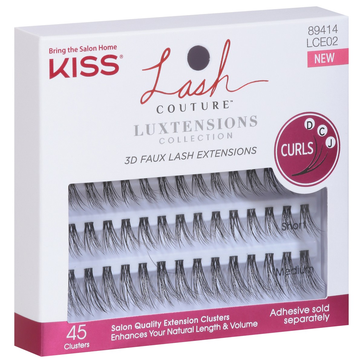 slide 5 of 9, Kiss Lash Couture 3D Faux Luxtensions Collection Lash Extensions 45 ea, 45 ct