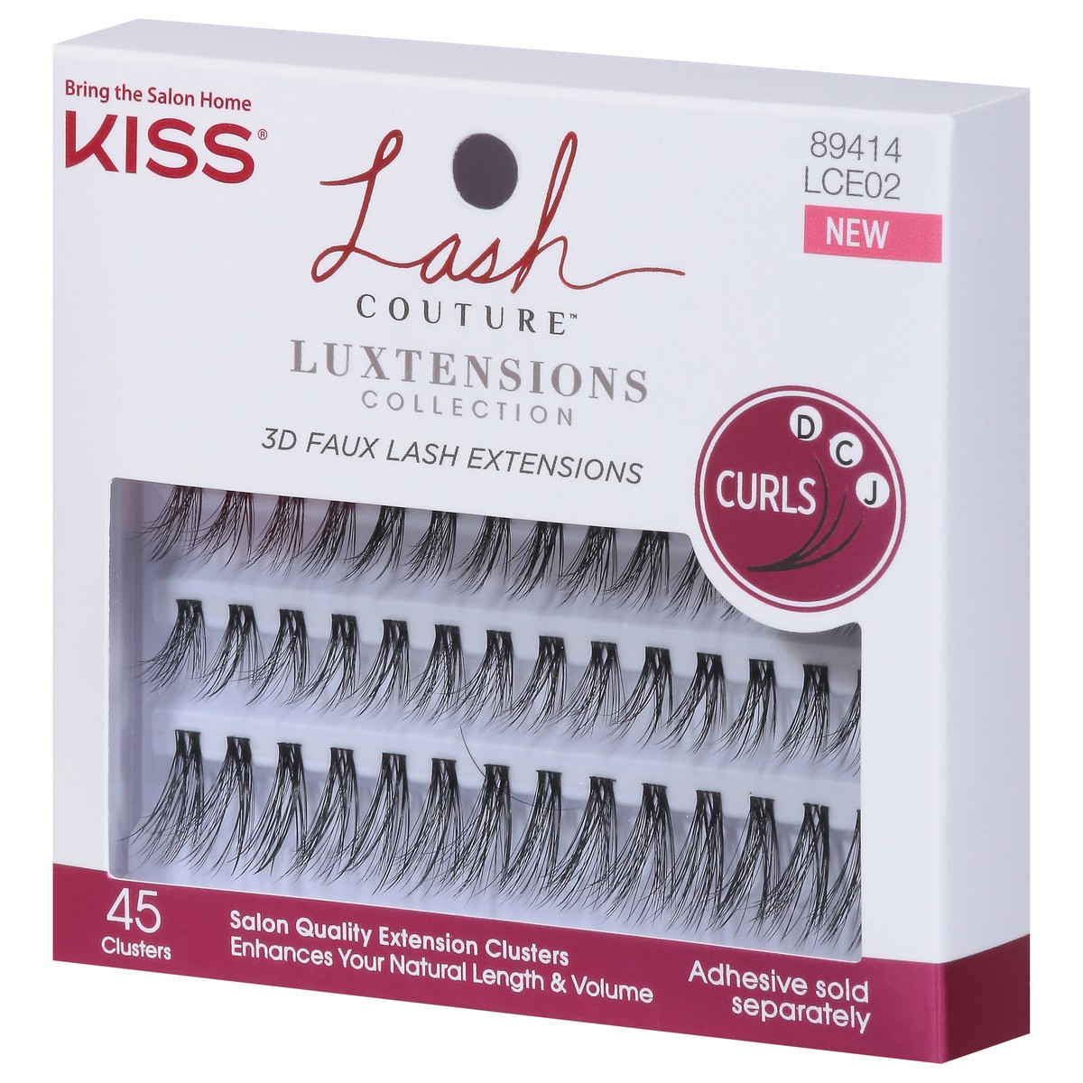 slide 4 of 9, Kiss Lash Couture 3D Faux Luxtensions Collection Lash Extensions 45 ea, 45 ct
