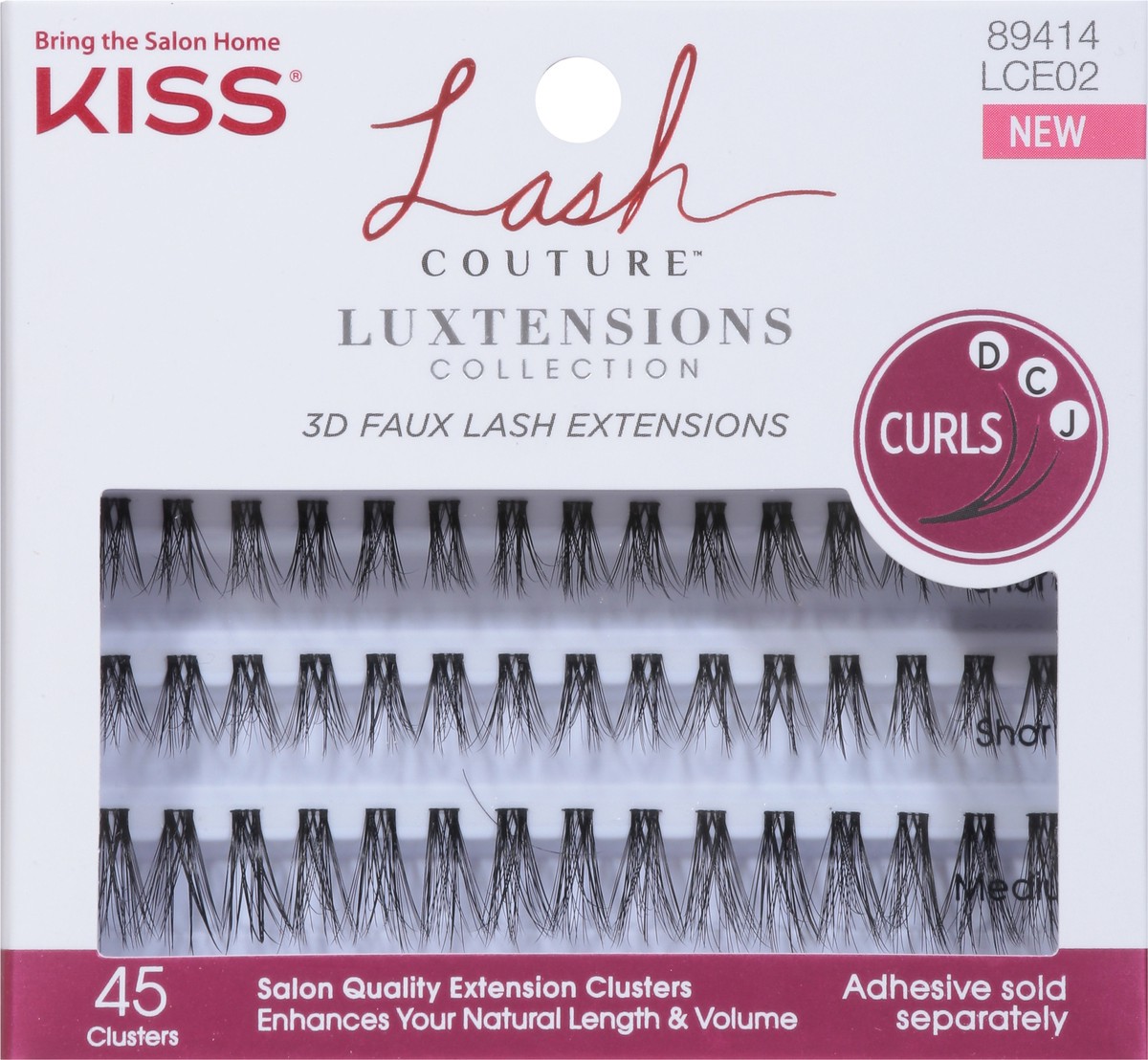 slide 3 of 9, Kiss Lash Couture 3D Faux Luxtensions Collection Lash Extensions 45 ea, 45 ct